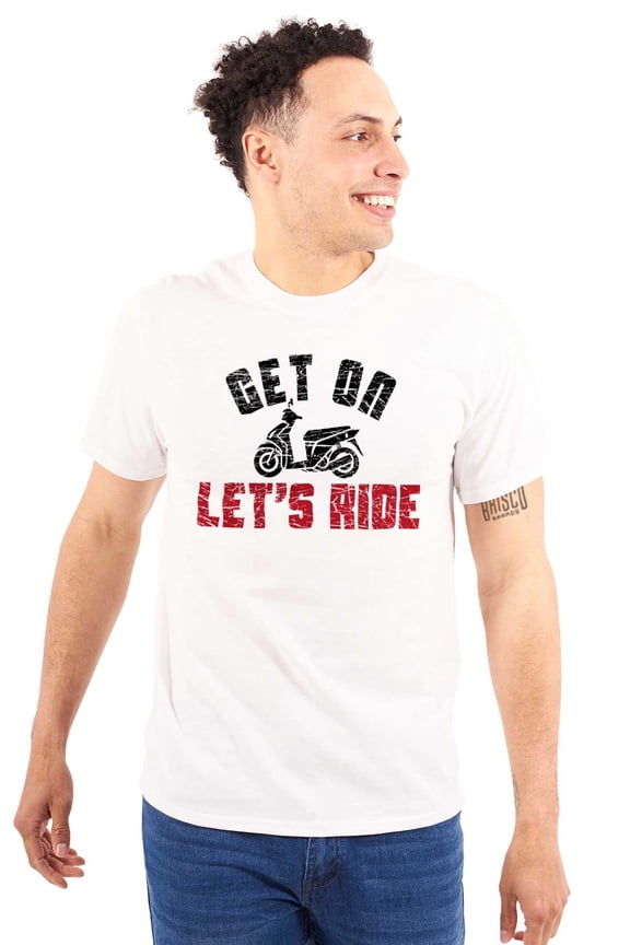 Lets Ride Motorcycle Biker Driving Men's Big & Tall Crewneck Graphic Tee Brisco Brands 3X
