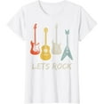 thumbnail image 1 of Lets Rock Rock n Roll Guitar Retro Gift Shirt T-Shirt, 1 of 3