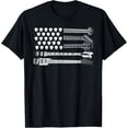 thumbnail image 1 of Lets Rock Rock n Roll Guitar Retro USA FLAG T-Shirt, 1 of 4