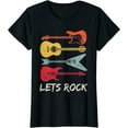 thumbnail image 1 of Lets Rock n Roll Guitar Retro Gift Shirt T-Shirt, 1 of 3