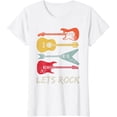thumbnail image 1 of Lets Rock n Roll Guitar Retro Gift Shirt T-Shirt, 1 of 3