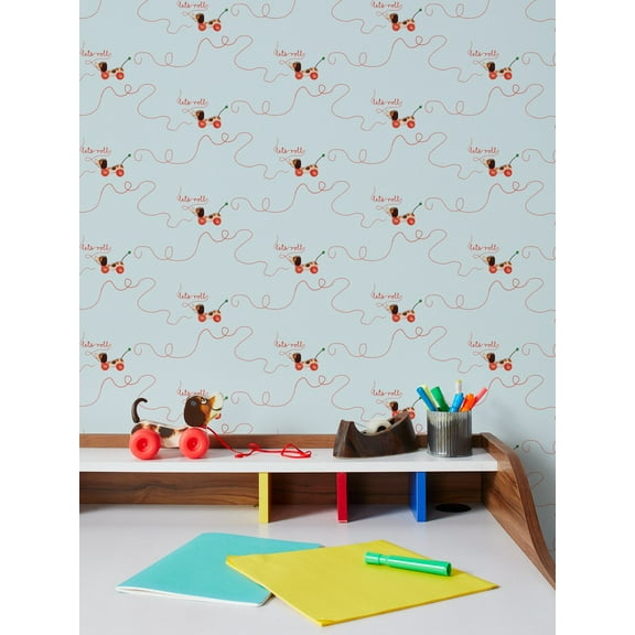 Lets Roll Long Rope Removable Vinyl Wallpaper By Fisher-Price - Sky