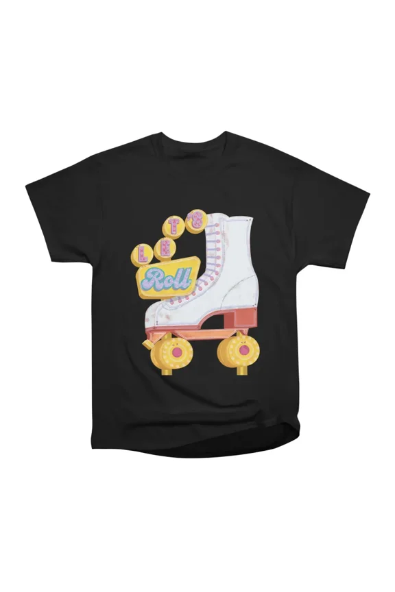 Lets Roll Roller Skate Sign T-Shirt Tee Gift For Him Merch For Her Apparel For Friend
