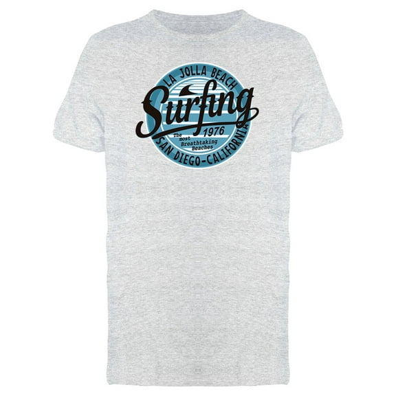 Lets Surf In La Jolla Beach Art Tee Men's -Image by Shutterstock