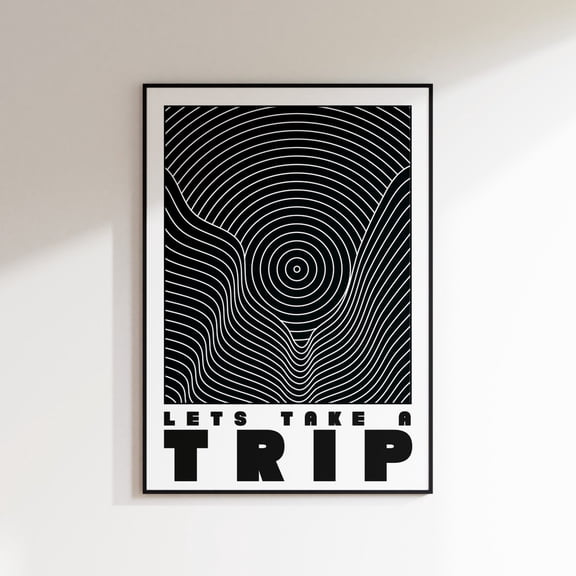 Lets Take A Trip Wall Art Print, Acid House Rave Decor