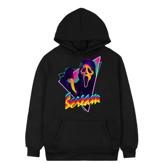 Lets Watch Hoodies Scary Movies Scream Horror Skull Halloween Winter Autumn Fleece Hooded Unisex Sweatshirt Hoodie Streetwear
