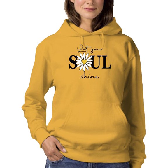 Lets Your Soul Shine Daisy Hoodie Women -Image by Shutterstock, Female 4X-Large