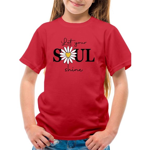 Lets Your Soul Shine Daisy T-Shirt Juniors -Image by Shutterstock, Medium