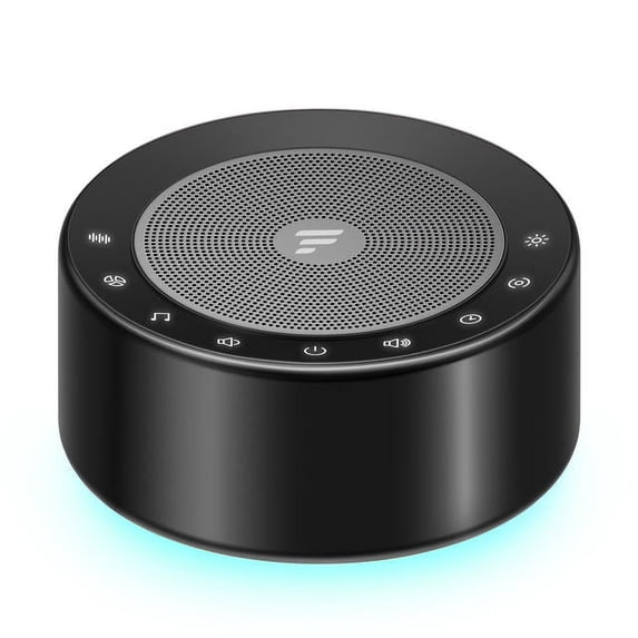 Letsfit White Noise Machine with 20 Natural Soothing Sounds and Memory Function 32 Levels of Volume Powered, Portable Sleep Sound Timer for Baby, Adults-Black