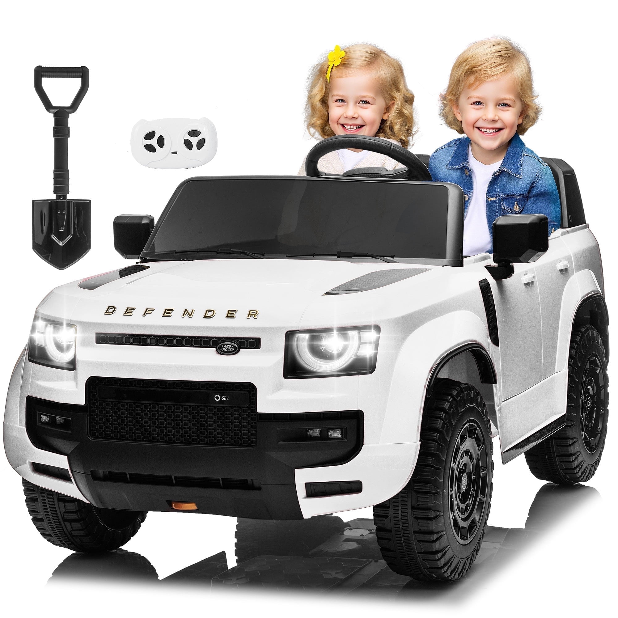 Letsgokid 24V 2 Seater Licensed Land Rover Defender Ride on Car with ...