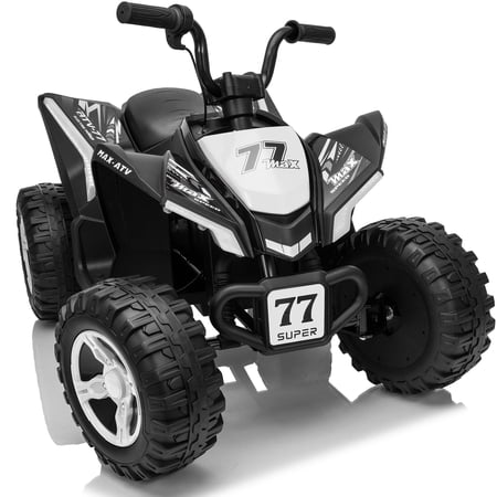 Letsgokid Kids ATV 4 Wheeler, 24V 2 Seater Electric ATV Ride On Toy for Big Kids with 110lb Weight Capacity, 200W Motor, 3.7Mph Max Speed, Spring Suspension, LED Lights, Music