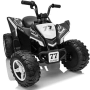 Letsgokid Kids ATV 4 Wheeler, 24V 2 Seater Electric ATV Ride On Toy for Big Kids with 110lb Weight Capacity, 200W Motor, 3.7Mph Max Speed, Spring Suspension, LED Lights, Music