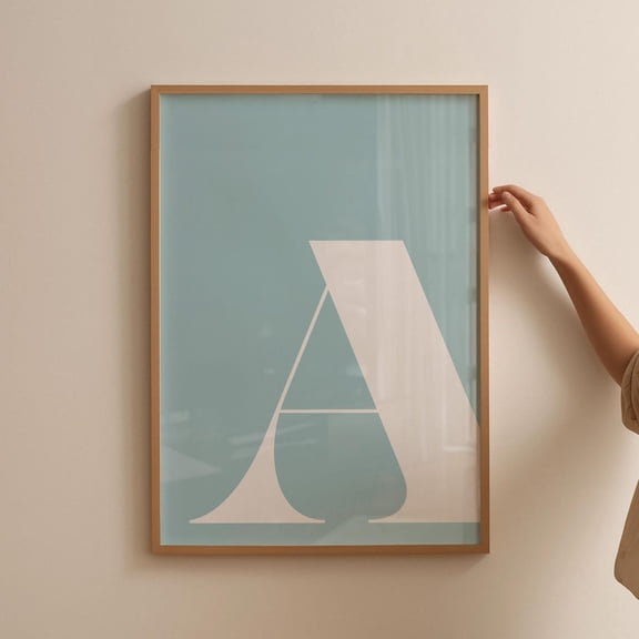 Letter A A Initial Big Letters For Wall Alphabet Letter Art Letters For Nursery Baby Blue Wall Decor Capital Letters Wall Decor