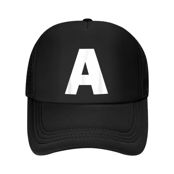 Letter A Capital Alphabet Monogram Initial Baseball Cap