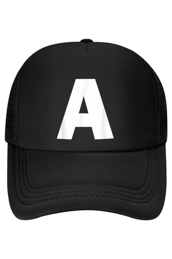 Letter A Capital Alphabet Monogram Initial Baseball Cap