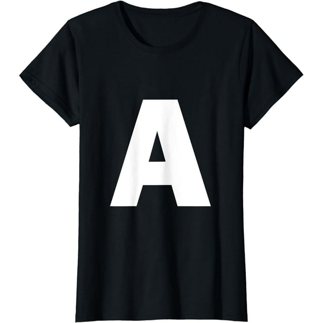 Letter A Capital Alphabet Monogram Initial T-Shirt - Walmart.com