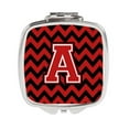 thumbnail image 1 of Letter A Chevron Black & Red Compact Mirror - Black & Red, 1 of 1