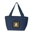 thumbnail image 1 of Letter A Chevron Navy Blue and Gold Lunch Bag, 1 of 1