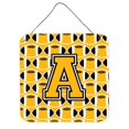 thumbnail image 1 of Letter A Football Black, Old Gold & White Wall or Door Hanging Prints, 1 of 1