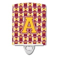 thumbnail image 1 of Letter A Football Maroon and Gold Ceramic Night Light, 1 of 1