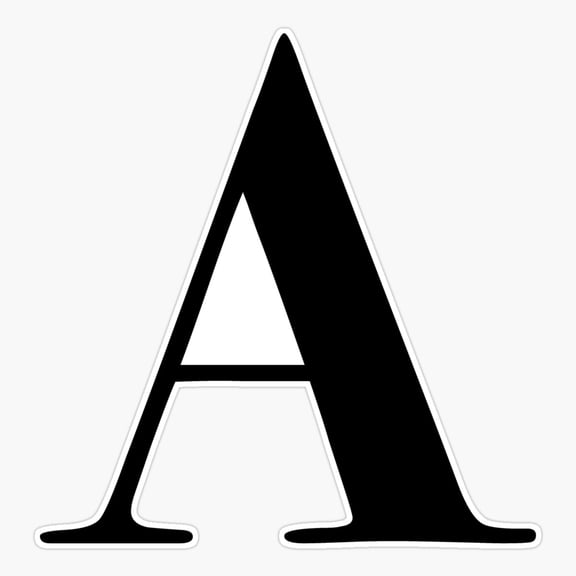 Letter A Initial Monogram Design Sticker