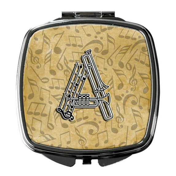 Letter A Musical Instrument Alphabet Compact Mirror