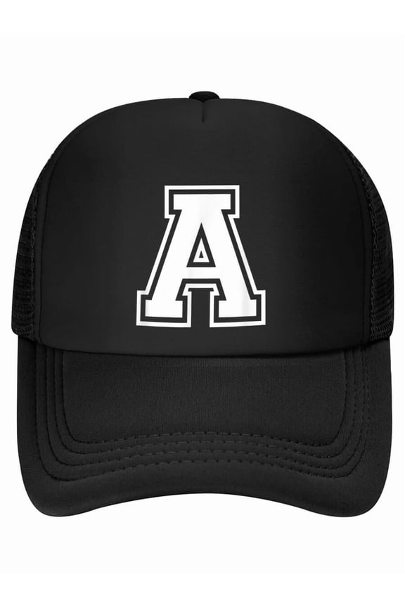 Letter A Name Initial Varsity Alphabet Monogram Baseball Cap