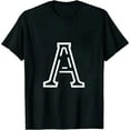 thumbnail image 1 of Letter A Name Initial Varsity Alphabet Monogram T-Shirt, 1 of 5