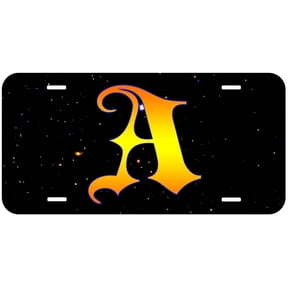 Letter A Novelty Car Auto License Plate