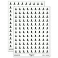 thumbnail image 1 of Letter A Uppercase Cute Typewriter Font Round Sticker Set - White - Gloss Finish - 0.50" Size, 1 of 3