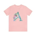 thumbnail image 1 of Letter A Watercolor Flowers Unisex Jersey Short Sleeve Tee, 1 of 12