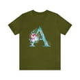 thumbnail image 1 of Letter A Watercolor Flowers Unisex Jersey Short Sleeve Tee, 1 of 12