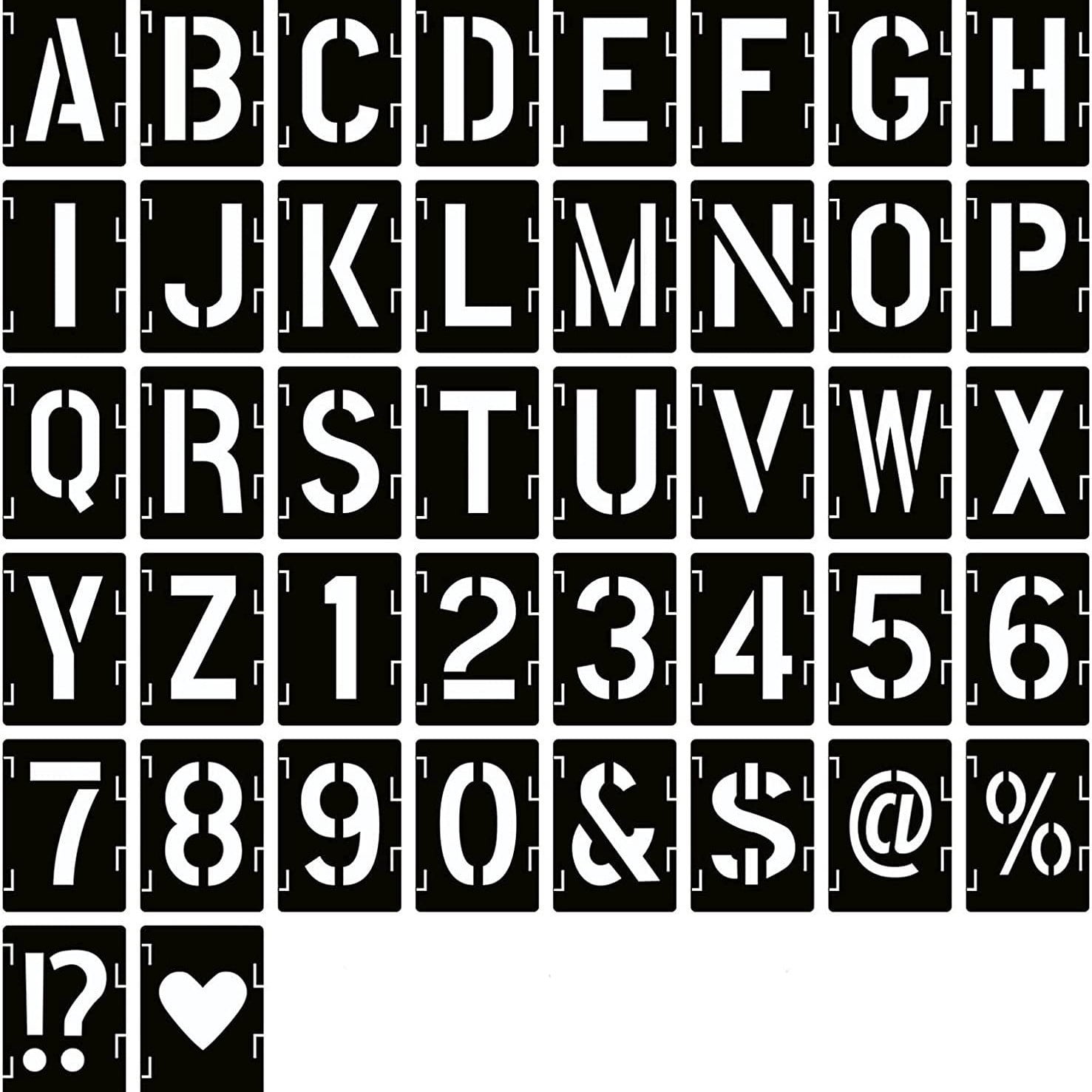 Letter Alphabet Stencils Plastic Templates Reusable Number Stencils ...