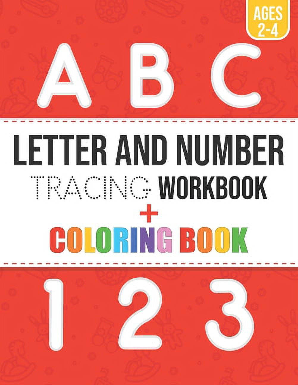 Letter And Number Tracing Workbook Coloring Book PreHandwriting