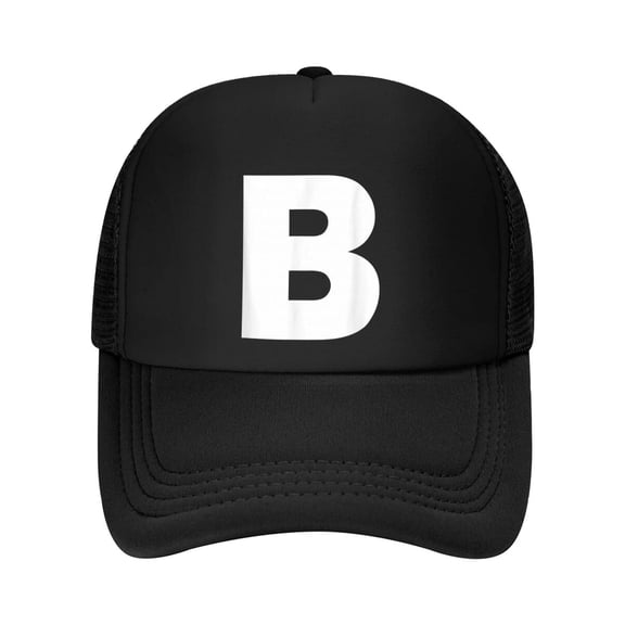Letter B Capital Alphabet Monogram Initial Baseball Cap