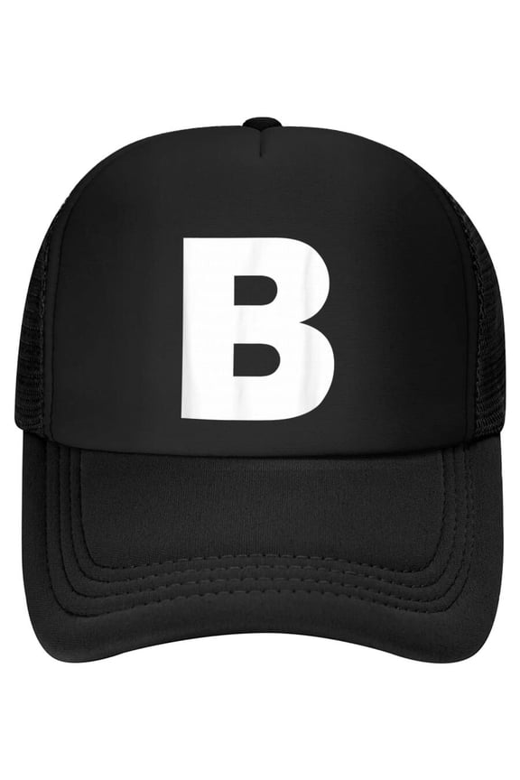 Letter B Capital Alphabet Monogram Initial Baseball Cap