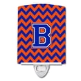 thumbnail image 1 of Letter B Chevron Orange & Blue Ceramic Night Light, 1 of 1