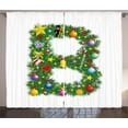 thumbnail image 1 of Ambesonne Letter B Curtains 2 Panel Set, Candy Cane Suit with B, 108" x 63", Multicolor, 1 of 3