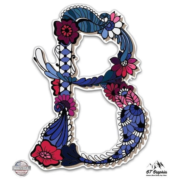 Letter B Floral Style - 3