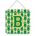 thumbnail image 1 of Letter B Football Green & Gold Wall or Door Hanging Prints, 1 of 1