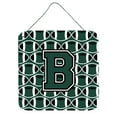 thumbnail image 1 of Letter B Football Green and White Wall or Door Hanging Prints, 1 of 1