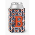 thumbnail image 1 of Letter B Football Orange, Blue & White Can or Bottle Hugger, 1 of 1