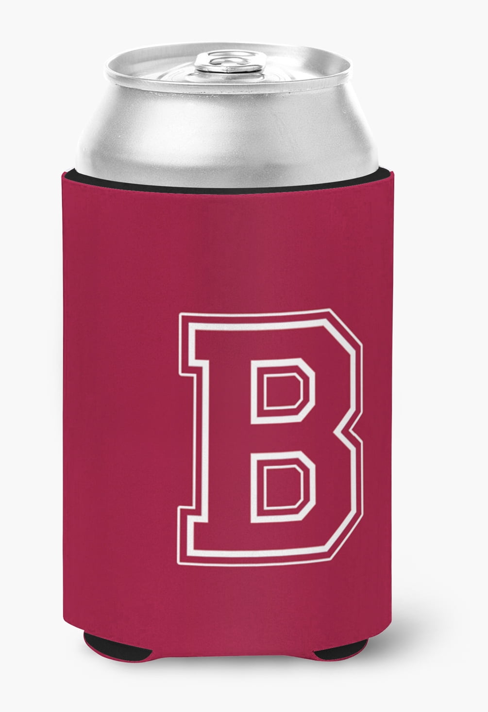 Letter B Initial Monogram - Maroon and White Can or Bottle Hugger ...