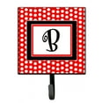 thumbnail image 1 of Letter B Initial  - Red Black Polka Dots Leash or Key Holder, 1 of 7