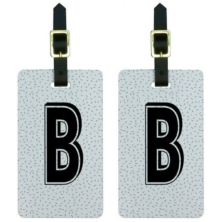 Letter luggage tags deals