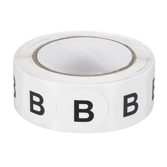 Uxcell Letter Inventory Labels, Round Circle Dots Stickers for Organization Letter B 0.75 inch