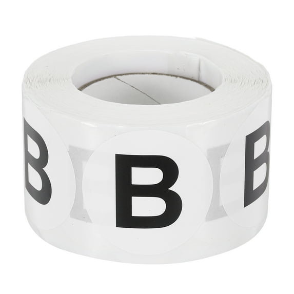 Uxcell Letter Inventory Labels, Round Circle Dots Stickers for Organization Letter B 1.5 inch