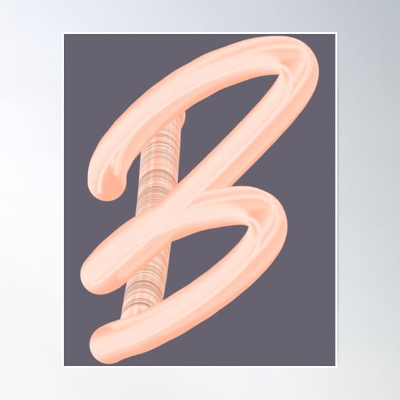 Letter B, Monogram B Poster Wall Art, Modern Wall Decor, 24x36 UNFRAMED