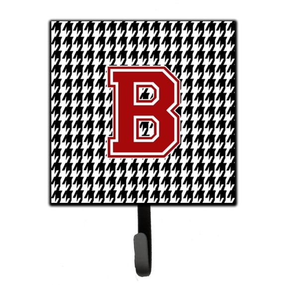 Letter B Monogram - Houndstooth Black Leash or Key Holder