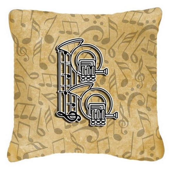 Letter B Musical Instrument Alphabet Canvas Fabric Decorative Pillow